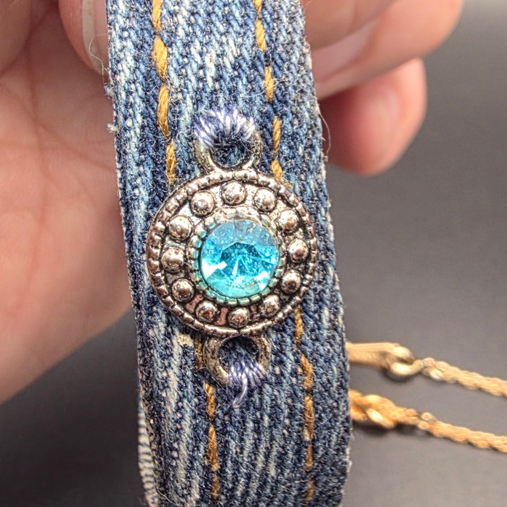 Jewelry Braclet Bundle Womens Blue Gold Silver Excellent Denim Owl Set - Picture 3 of 5